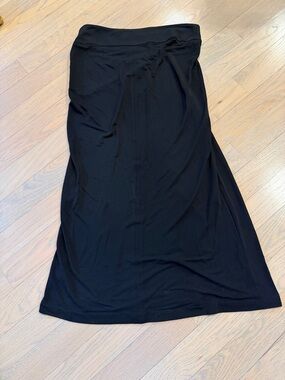 Apostrophe Black Midi Jersey Skirt
